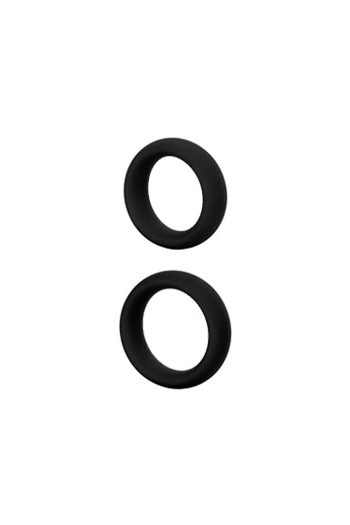 LOT DE 2 COCK-RINGS EN SILICONE NOIR