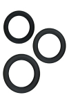 LOT DE 3 COCK-RINGS EN SILICONE NOIR RENEGADE