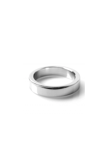 COCKRING CARRÉ 4MM EN ACIER – ARGENT
