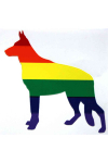 AUTOCOLLANT DOG RAINBOW 7x7