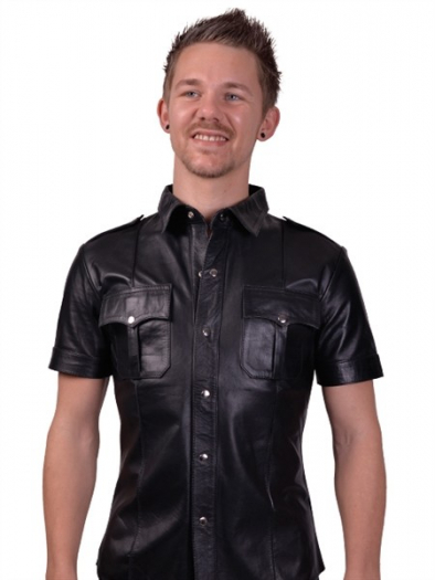 CHEMISE MrB CUIR MANCHES COURTES