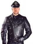 BLOUSON CUIR AVEC CEINTURE