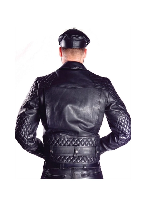 BLOUSON CUIR AVEC CEINTURE MrB