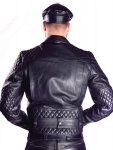 BLOUSON CUIR AVEC CEINTURE MrB