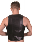 GILET CUIR NOIR MRB
