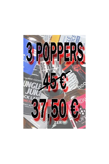 LOT DE 3 POPPERS 24-30 ML