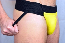 JOCKSTRAP EN CUIR IEM AVEC BANDE ELASTIQUE