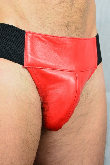 JOCKSTRAP EN CUIR IEM AVEC BANDE EN CUIR ET ELASTIQUE