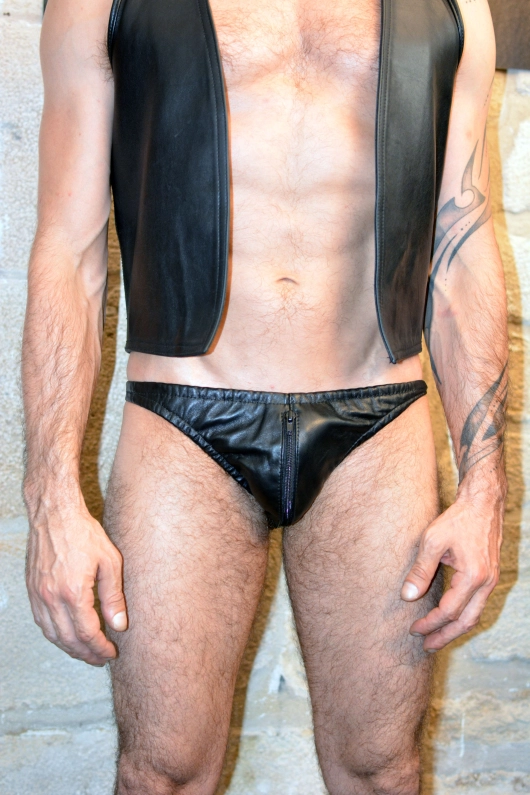 SLIP ZIP TOTAL CUIR NOIR IEM