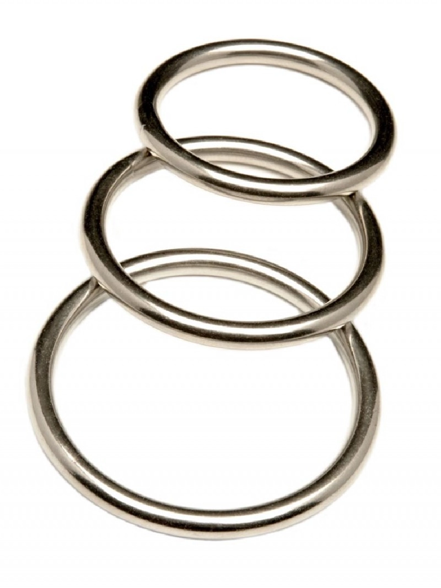 LOT DE 3 COCKRINGS EN ACIER