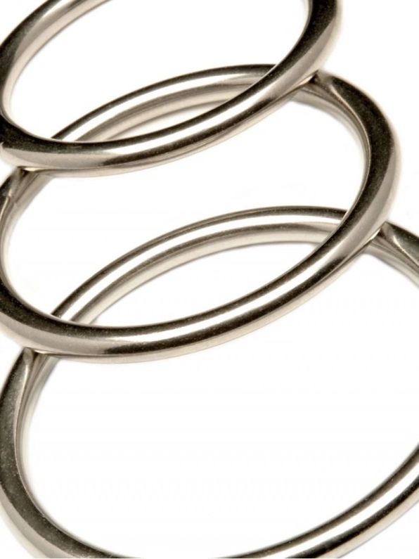 LOT DE 3 COCKRINGS EN ACIER
