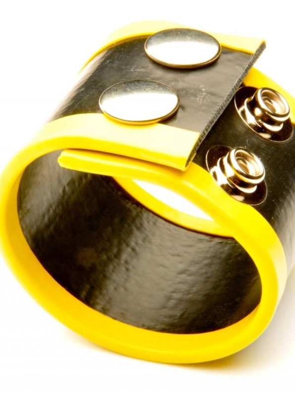 BALLSTRETCHER 2 PRESSIONS EN LATEX – JAUNE