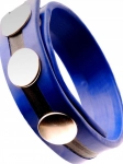COCK-STRAP LATEX BANDES BLEUES
