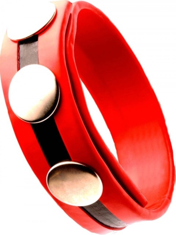 COCK-STRAP LATEX BANDES ROUGES