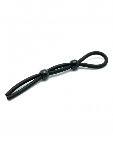 COCK-RING LACET NOIR AJUSTABLE 2 BOUTS