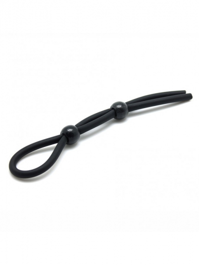 COCK-RING LACET NOIR AJUSTABLE 2 BOUTS