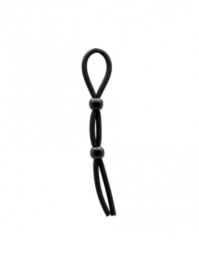 COCK-RING LACET NOIR AJUSTABLE 2 BOUTS