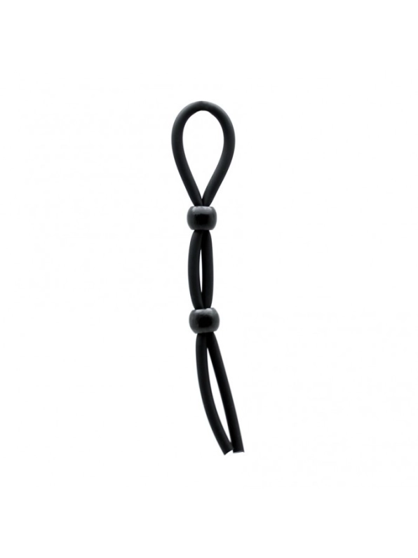 COCK-RING LACET NOIR AJUSTABLE 2 BOUTS