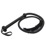 FOUET NOIR TRESSE 1.50M - PVC