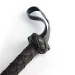 FOUET NOIR TRESSE 1.50M - PVC