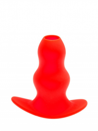 BUTT PLUG TUNNEL PERCE SILICONE ROUGE A