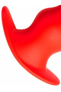 BUTT PLUG TUNNEL PERCE SILICONE ROUGE A