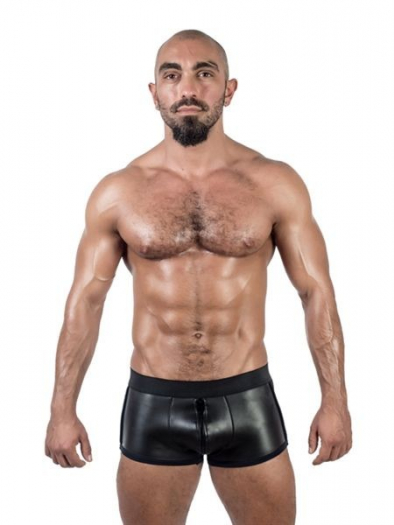 SHORT NOIR NEOPRENE FULL ZIP MISTER B