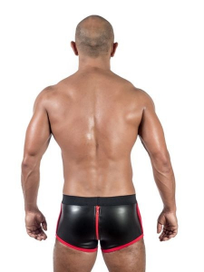 SHORT NOIR ROUGE NEOPRENE FULL ZIP MISTER B