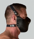 MASQUE BIKE EN CUIR IEM AVEC RIVETS