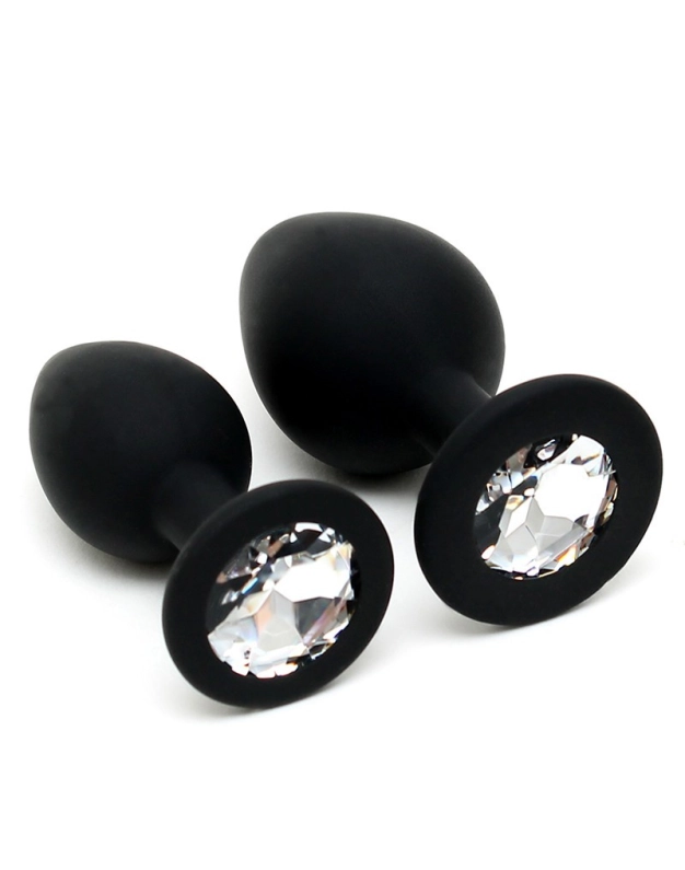 DUO DE PLUGS ANAUX BIJOU EN SILICONE