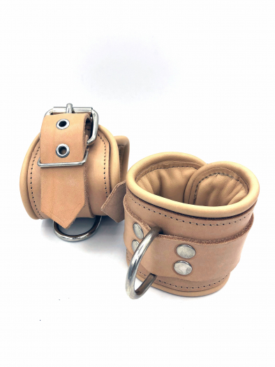 MENOTTES MAINS CUIR CLAIR