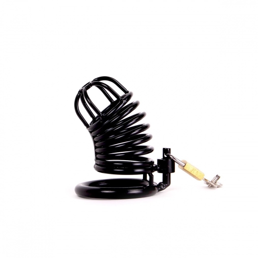 CAGE DE CHASTETE COURBEE – NOIR