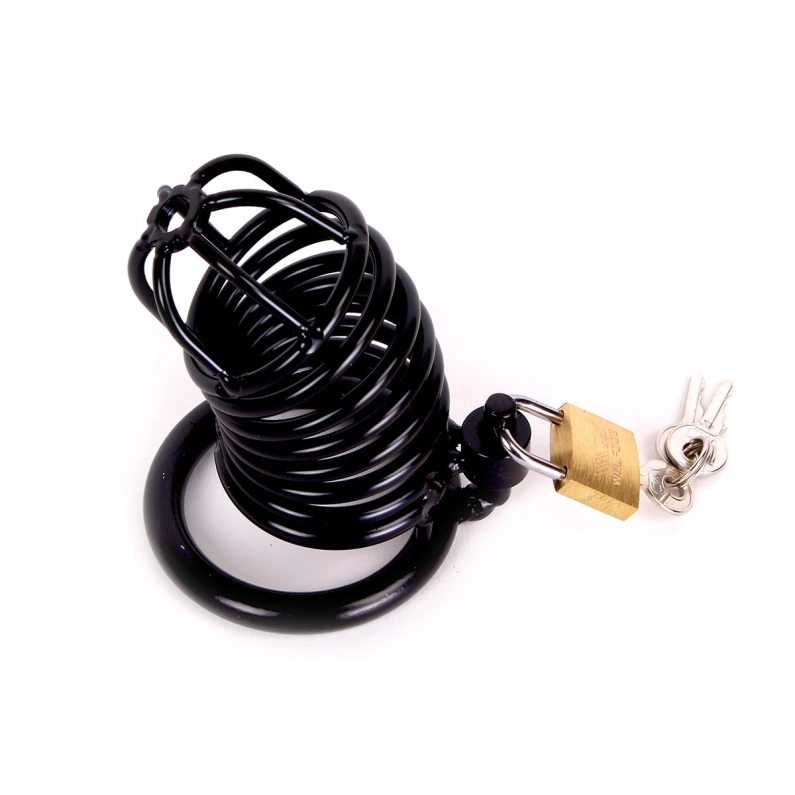 CAGE DE CHASTETE COURBEE – NOIR
