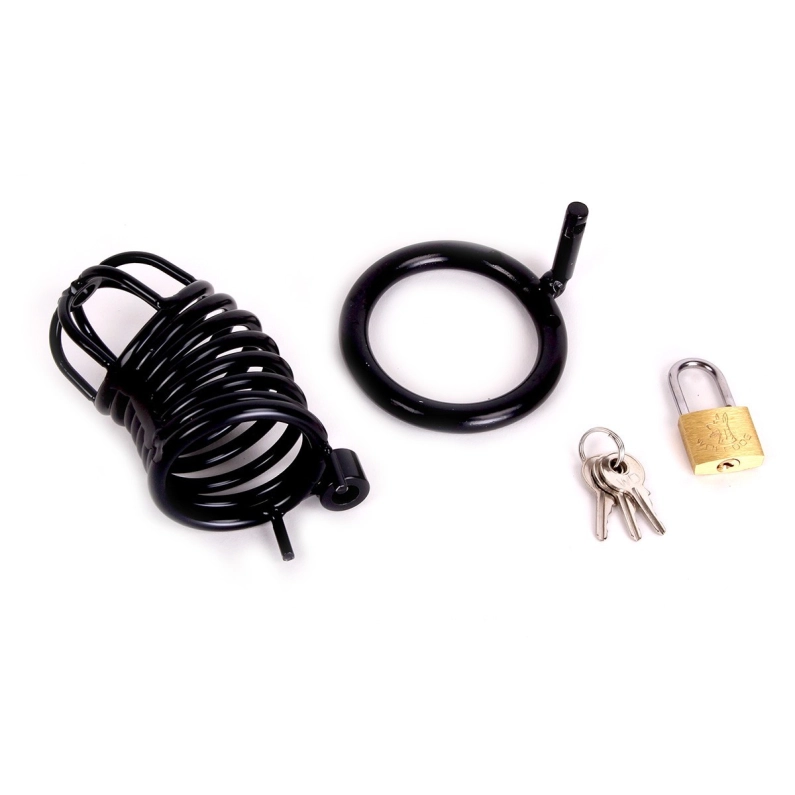 CAGE DE CHASTETE COURBEE – NOIR