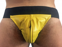 JOCK-STRAP CUIR ZIP AVEC ELASTIQUE