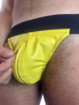 JOCK-STRAP CUIR ZIP AVEC ELASTIQUE