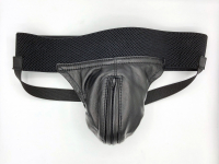 JOCK-STRAP CUIR ZIP AVEC ELASTIQUE