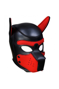 MASQUE PUPPY NEOPRENE NOIR/ROUGE