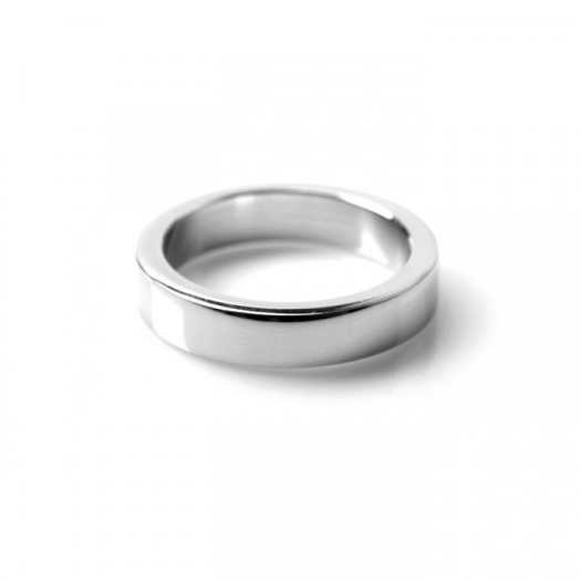 COCKRING CARRÉ 8MM EN ACIER – ARGENT
