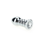 BUTT PLUG ACIER BIJOU BLANC