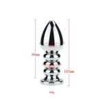 BUTT PLUG ACIER BIJOU BLANC