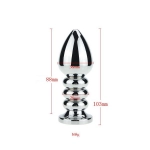 BUTT PLUG ACIER BIJOU BLANC
