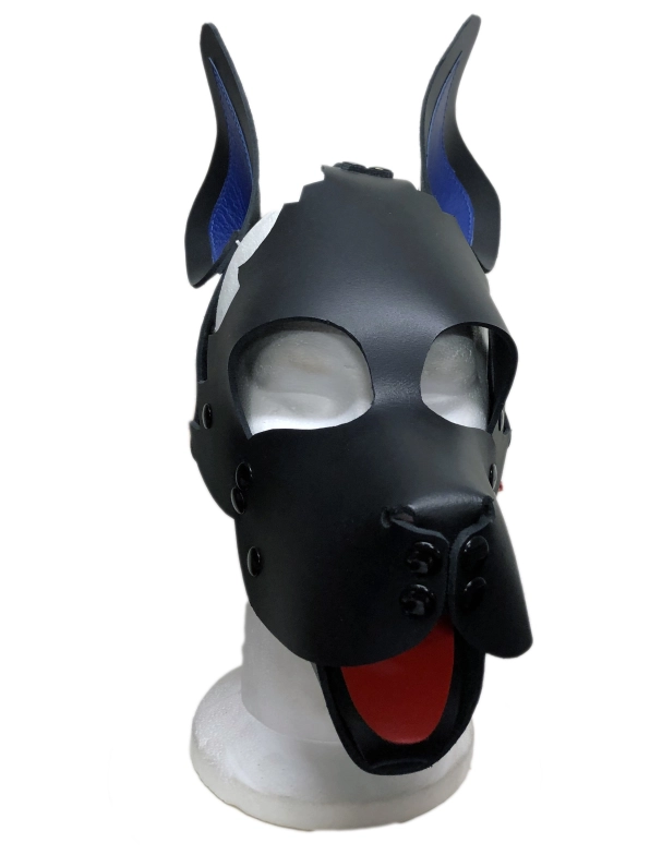 TETE DE CHIEN NOIRE/BLEUE IEM