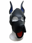 TETE DE CHIEN NOIRE/BLEUE IEM