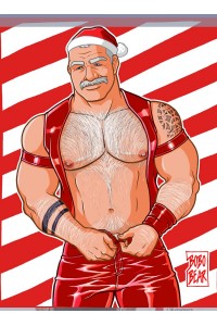 TEE-SHIRT ROUGE DADDY LIKES LEATHER - XMAS