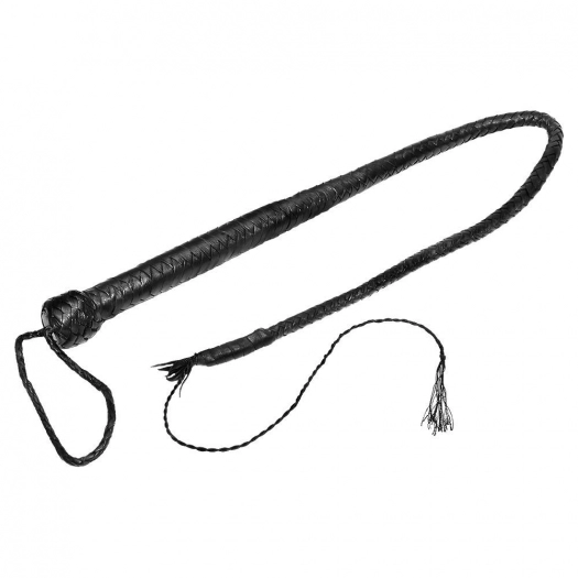FOUET NOIR TRESSE 90CM