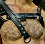 EXTENSION IEM POUR HARNAIS HOLSTER CUIR NOIR AVEC LISERE DE COULEUR