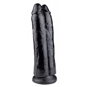 GODE DOUBLE EN VINYLE NOIR "GIOVANI" AVEC VENTOUSE
