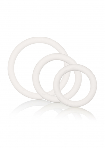 LOT DE 3 COCK-RINGS EN LATEX BLANC