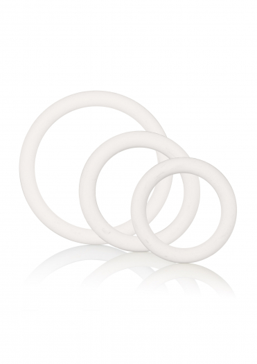 LOT DE 3 COCK-RINGS EN LATEX BLANC